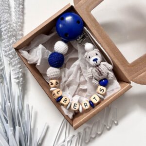 Knupīša turētājs ar Lāčuku - Tumši zils