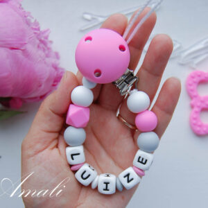 Silikona knupīša turētājs Rozā