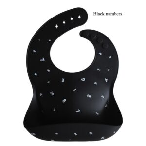 Mushie silikona priekšautiņš Black numbers