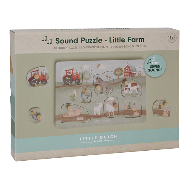 Puzzle sonore en bois  Little Farm – Marmots&Co