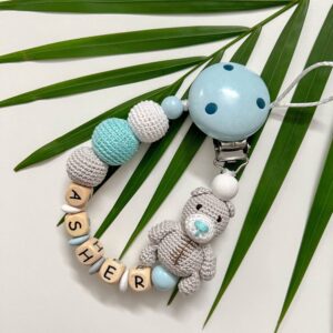 Knupīša turētājs ar Lāčuku - Gaiši zils