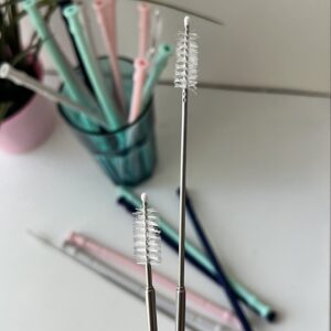 Silikona salmiņu tīrīšanas birstīte