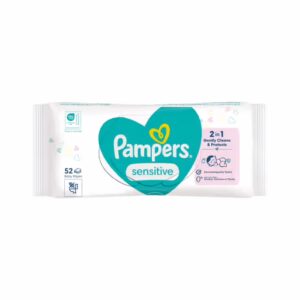 Pampers Sensitive mitrās salvetes zīdaiņiem, 52gab
