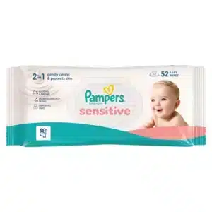 Pampers Sensitive mitrās salvetes zīdaiņiem, 52gab