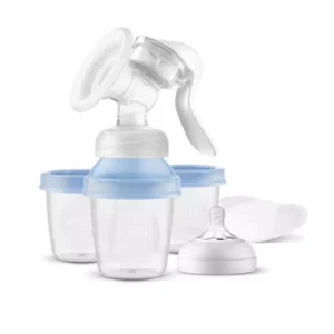 Philips Avent Lotus manuālais krūts piena sūknis ar 3gab. trauciņiem, SCF430/13