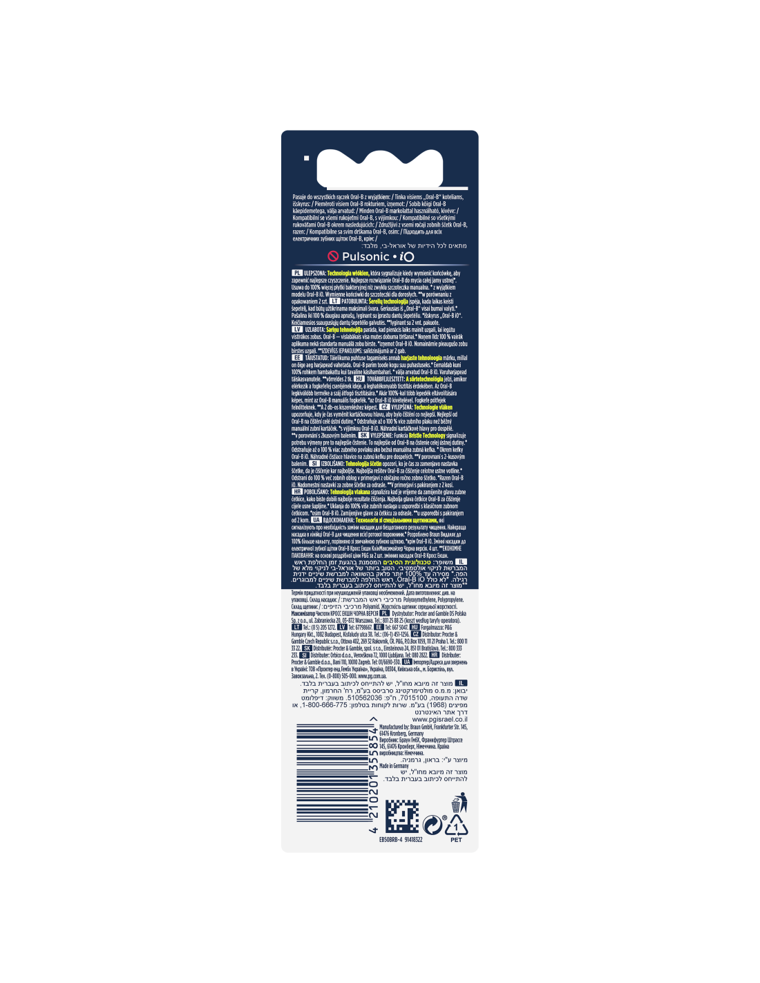 BRAUN el.zobu birstes uzgalis Cross Action, 2 gab, melns, EB 50-2 BLK - Image 4