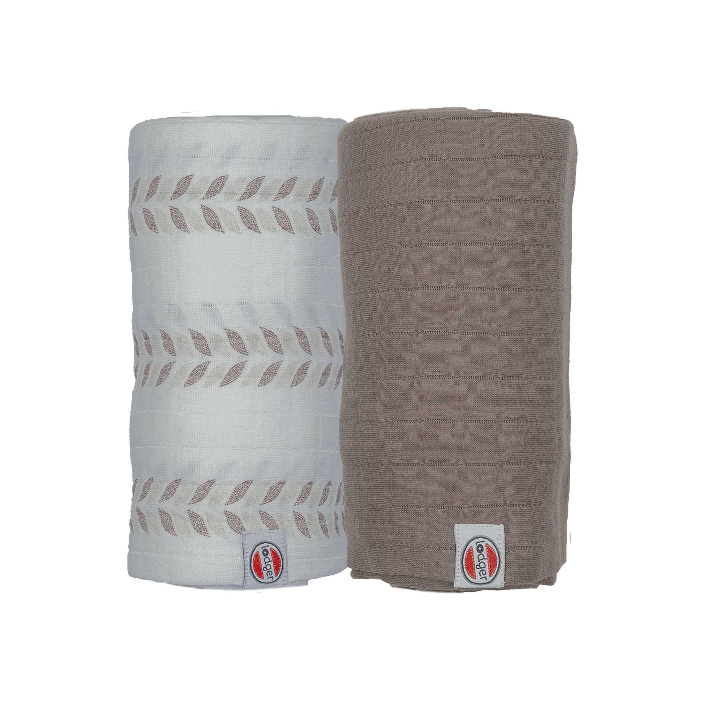 Lodger Swadler Solid Matcha kokvilnas autiņš, Birch/Buffalo, 110x110 cm, 2gab. - Image 4