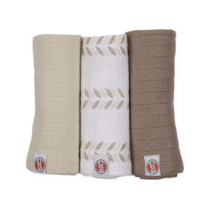 Lodger Swadler Solid Matcha kokvilnas autiņš, Birch, 70x70 cm, 3gab.