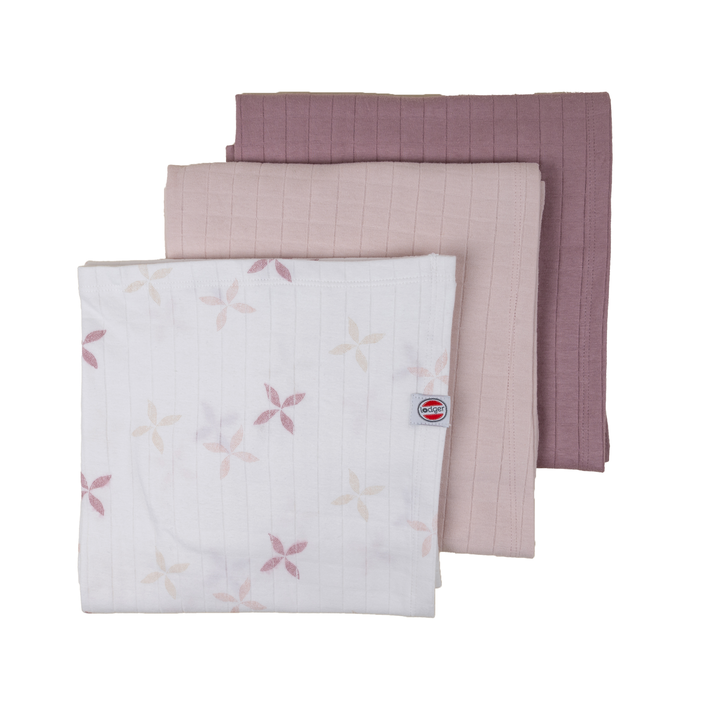 Lodger Swadler Solid Matcha kokvilnas autiņš, Rose, 70x70 cm, 3gab. - Image 3