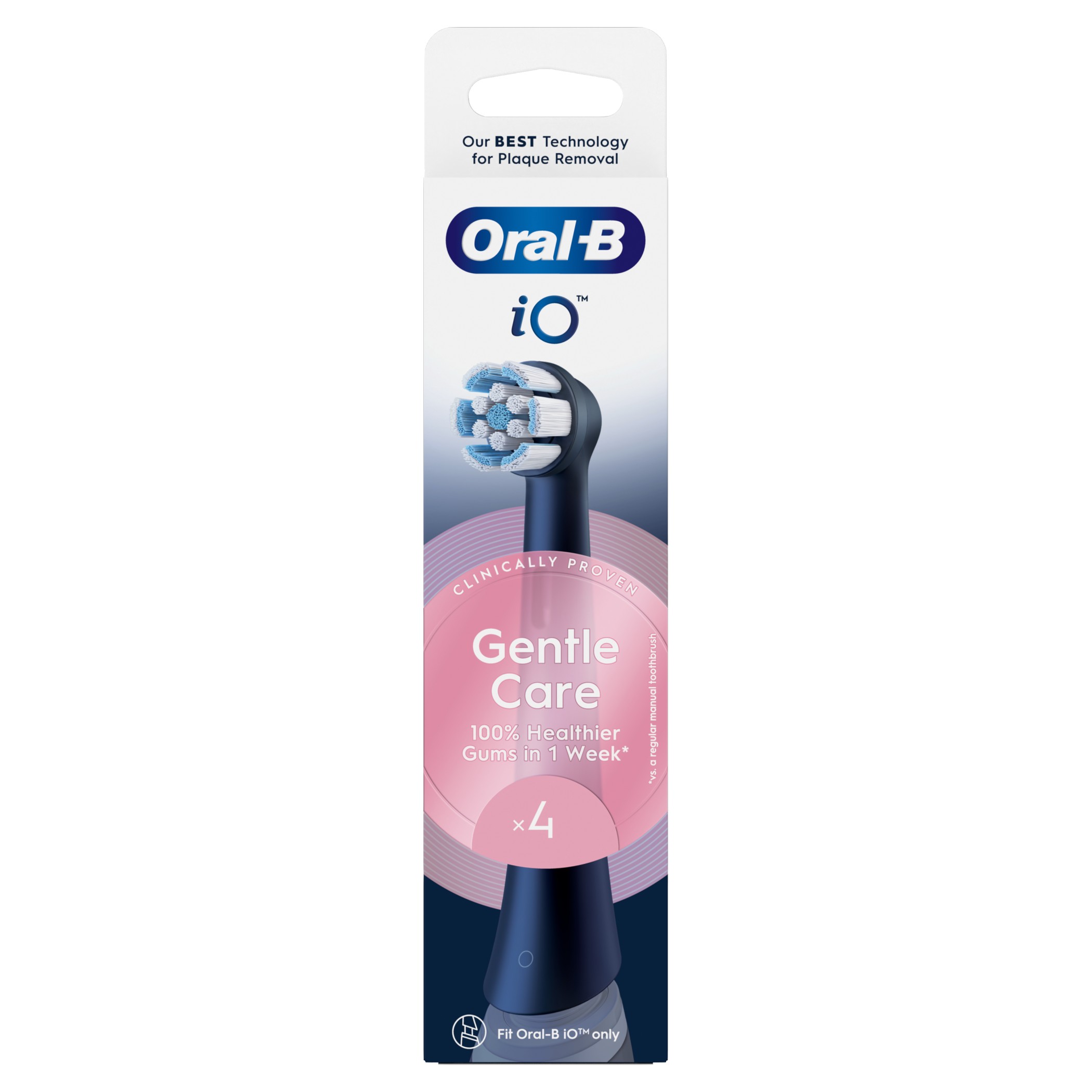Braun SBF-4 Oral-B GentleCare zobu birstes uzgaļi, melni, 4 gab., iO RB SBF-4 - Image 3