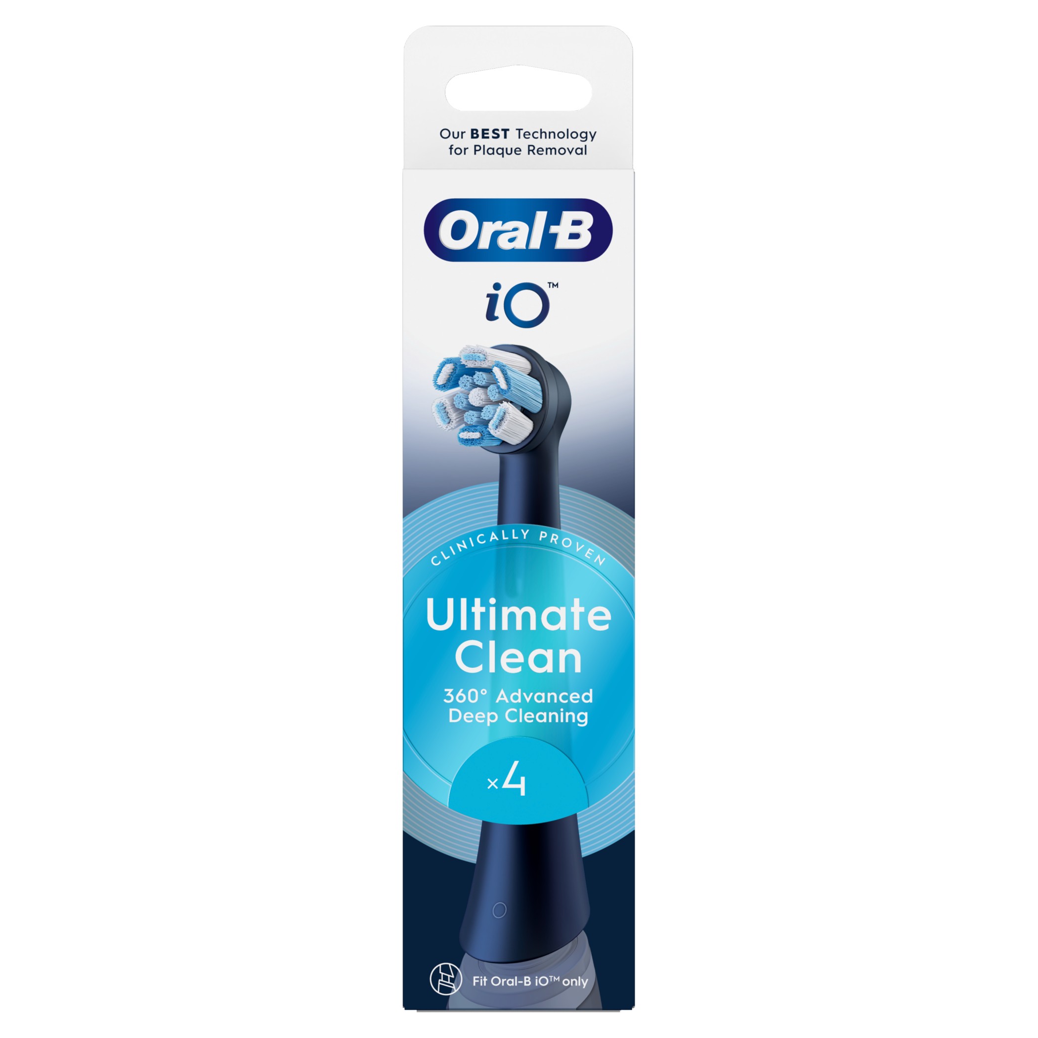 Braun CBF-4 Oral-B UltimateClean zobu birstes uzgaļi, melni, 4 gab., iO RB CBF-4-1 - Image 3