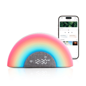 Momcozy baltā trokšņa modinātājs Dreamsync ar varavīksnes gaismu