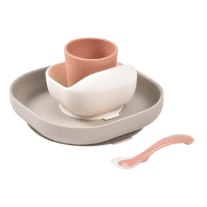 BEABA 4 daļu silikona pusdienu komplekts Terracotta