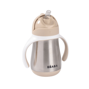 BEABA metāla pudele ar salmiņu 250ml, Clay