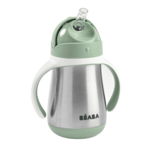 BEABA metāla pudele ar salmiņu 250ml, Sage green