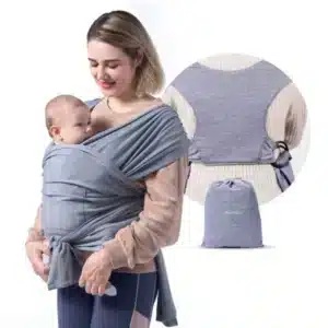 MOMCOZY bērnu slings-ķengursoma pelēka