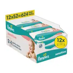 Pampers Sensitive mitrās salvetes zīdaiņiem