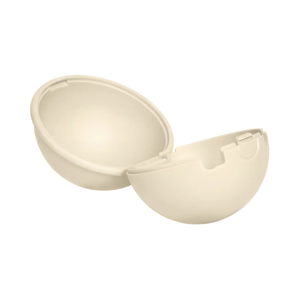 BIBS knupīša uzglabāšanas mini trauciņš Ivory atvērts