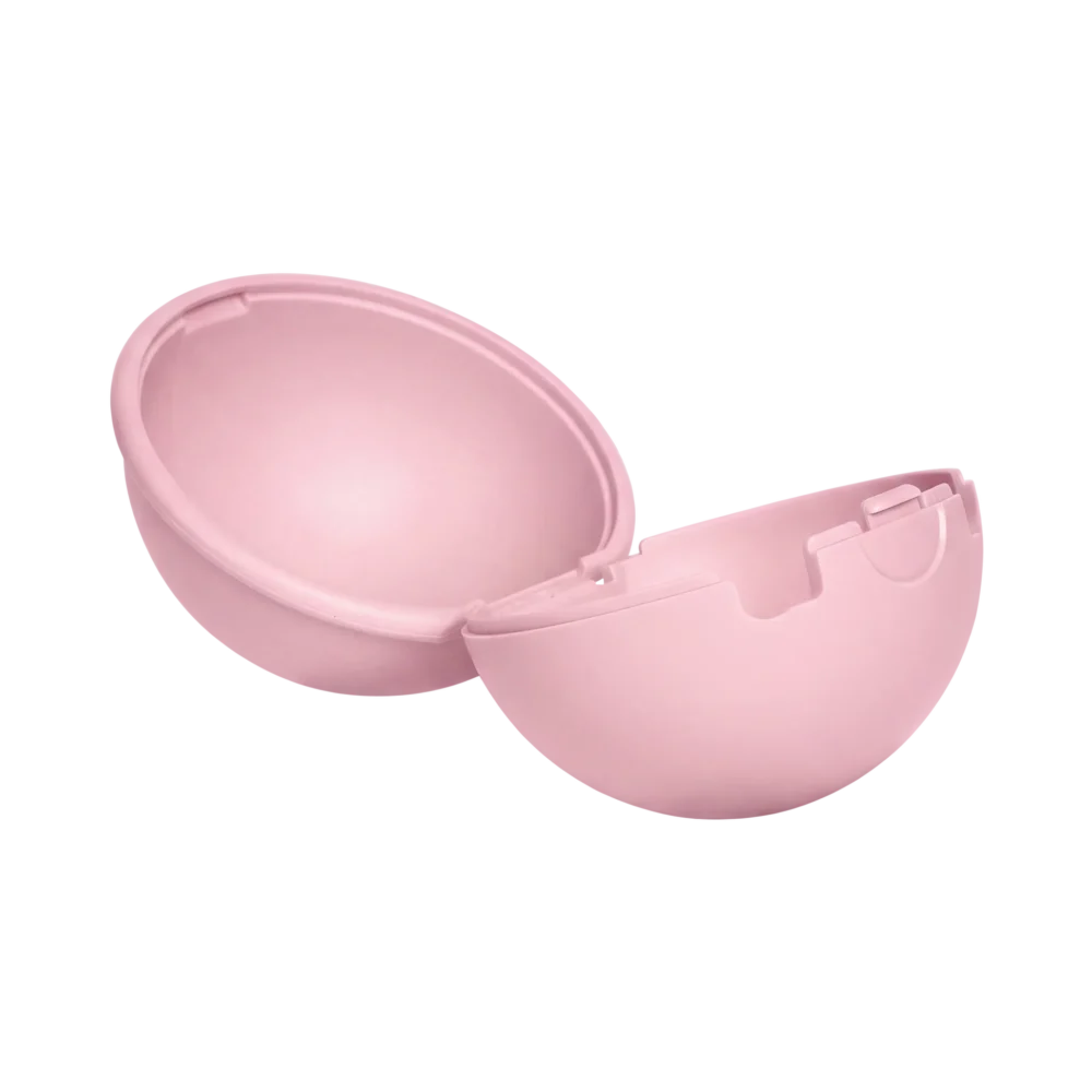 BIBS knupīša uzglabāšanas mini trauciņš Baby pink atvērts